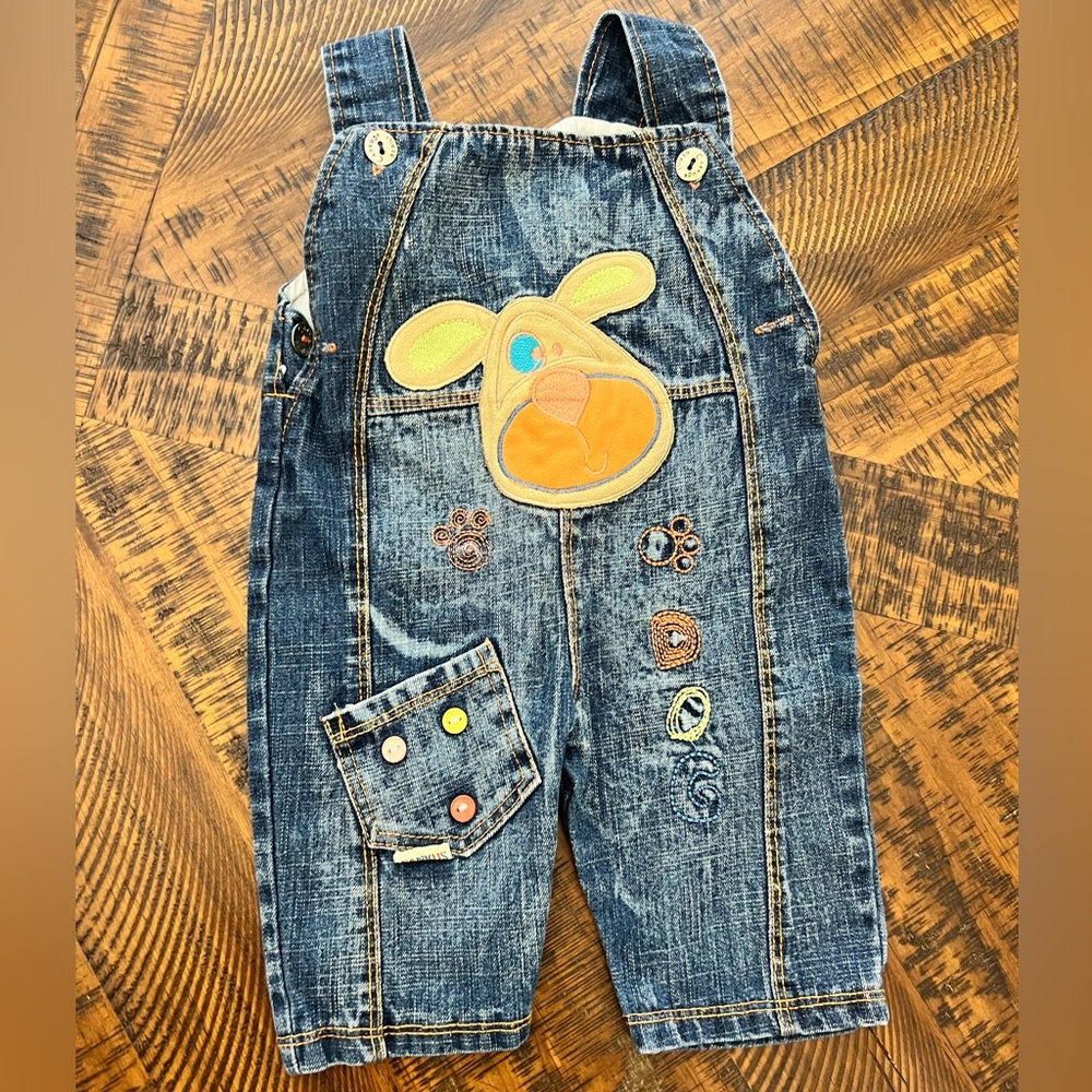 Vintage puppy overalls size 6 months